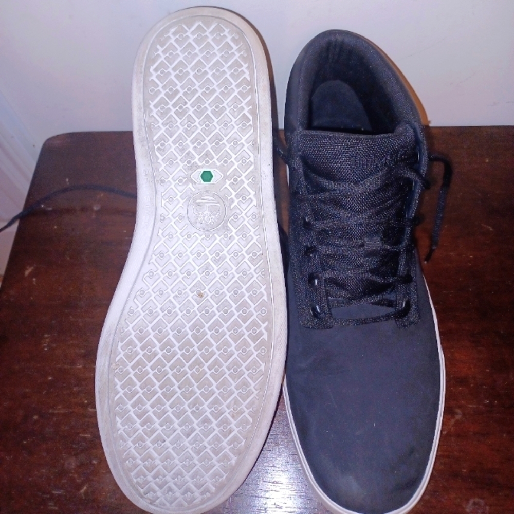 TIMBERLAND Black Leather / Fabric Chukka Boots, 13 - Picture 2 of 5